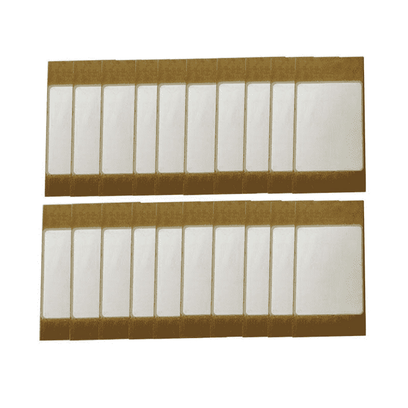 Foglio per la generazione di energia con rilevamento Foglio per il segnale acustico Foglio per la generazione di energia su un solo lato 60×30×0,40 mm